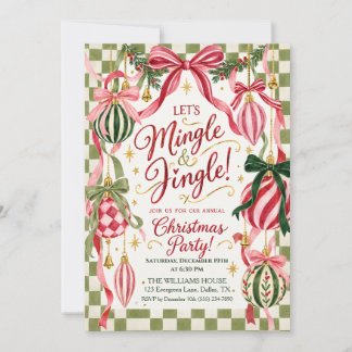 Mingle and Jingle Retro-Weihnachtsfeier Einladung