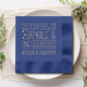 Mingle & Be Merry Corporate Personalisiert Servietten Mit Folie