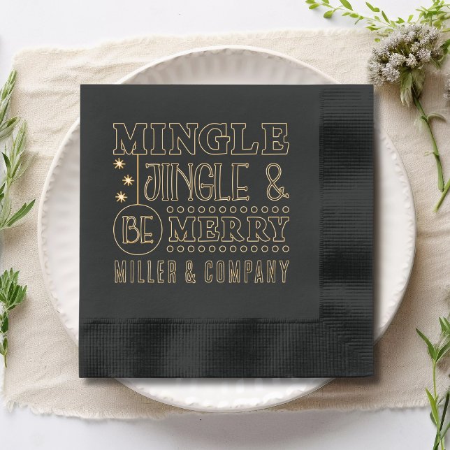 Mingle & Be Merry Corporate Personalisiert Servietten Mit Folie (Von Creator hochgeladen)