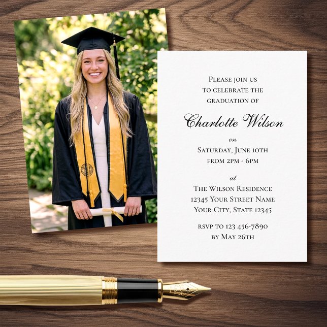 Mini 2026 Graduation Invitation Script Insert Card (Von Creator hochgeladen)