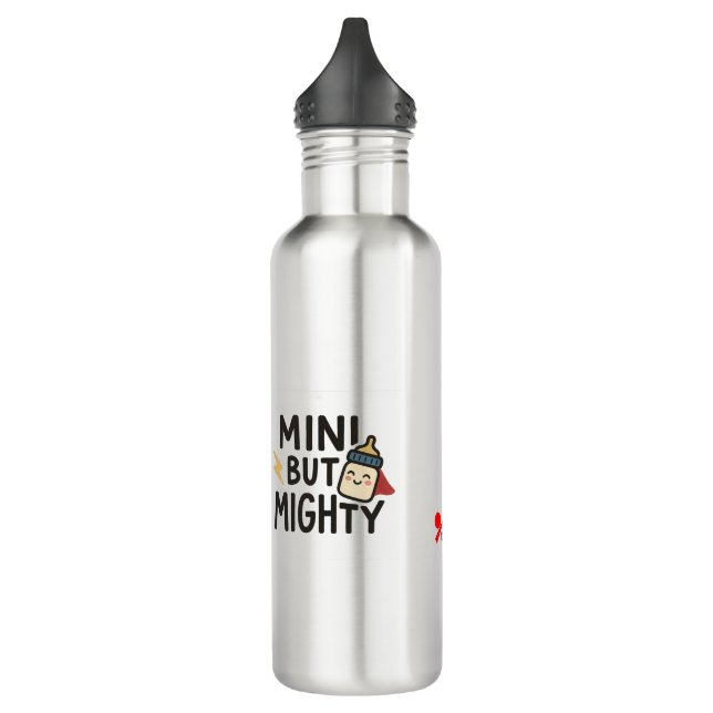 Mini aber Mighty Edelstahlflasche (Links)