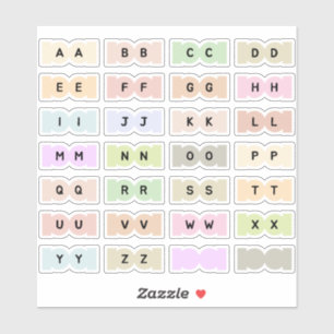 Mini-Alphabet-Index-Tab-Seitenteiler-Tab-Faltung Aufkleber