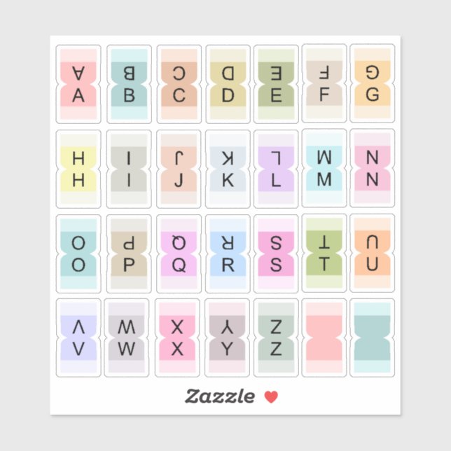 Mini-Alphabet-Index-Tab-Teiler Bujo-Etikett  Aufkleber (Blatt)