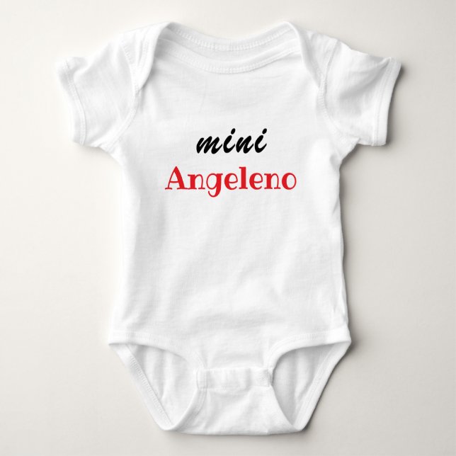 Mini Angeleno, Babygeschenk, Mädchen, Junge, Unise Baby Strampler (Vorderseite)