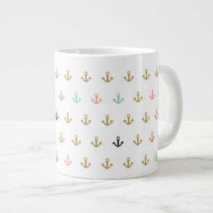 Mini-Ankermuster Jumbo-Tasse