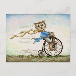 Mini Art Cat Bicycle AltModisch Postkarte