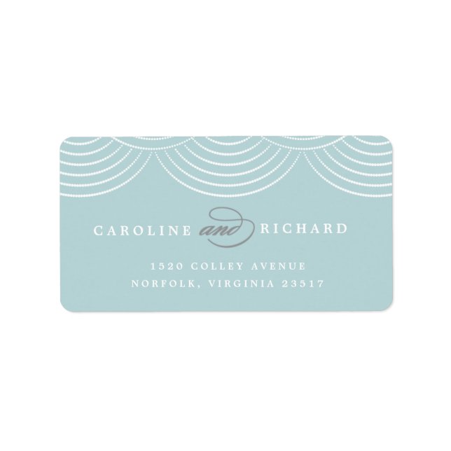 Mini Art Deco String Lights Rücksendeadresse Label Adressaufkleber (Vorne)