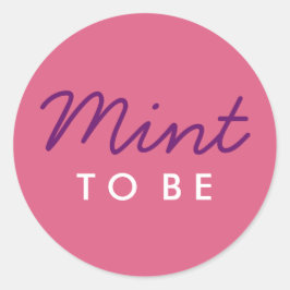 Mini auf Willkommensbeutel oder Gefälligkeitsaufkl Runder Aufkleber