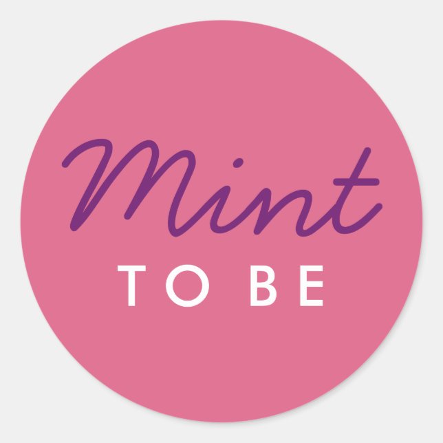 Mini auf Willkommensbeutel oder Gefälligkeitsaufkl Runder Aufkleber (Vorderseite)