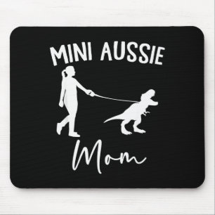 Mini Aussie Mutter Australian Shepherd Hund Dinosa Mousepad