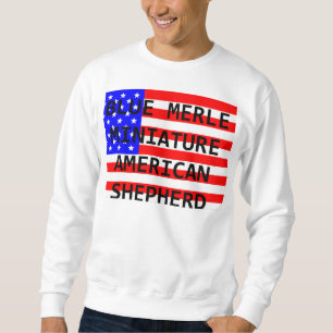 mini australischer Name auf Flaggenblau merle Sweatshirt