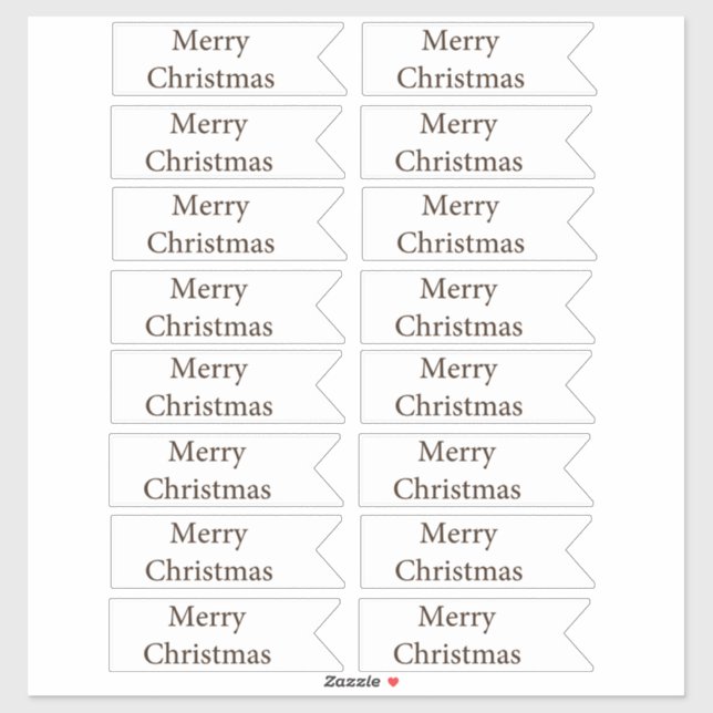 Mini Banner Frohe Weihnachtsgeschenk Tag Set Aufkleber (Blatt)