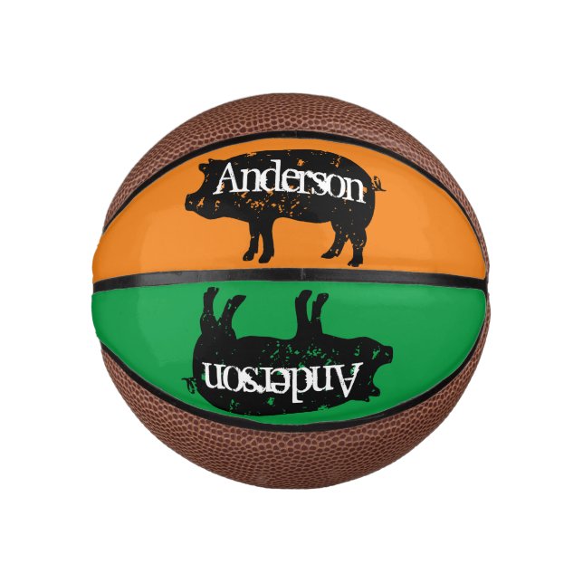 Mini Basketball mit Logo für das Maskottchen (Vorderseite)