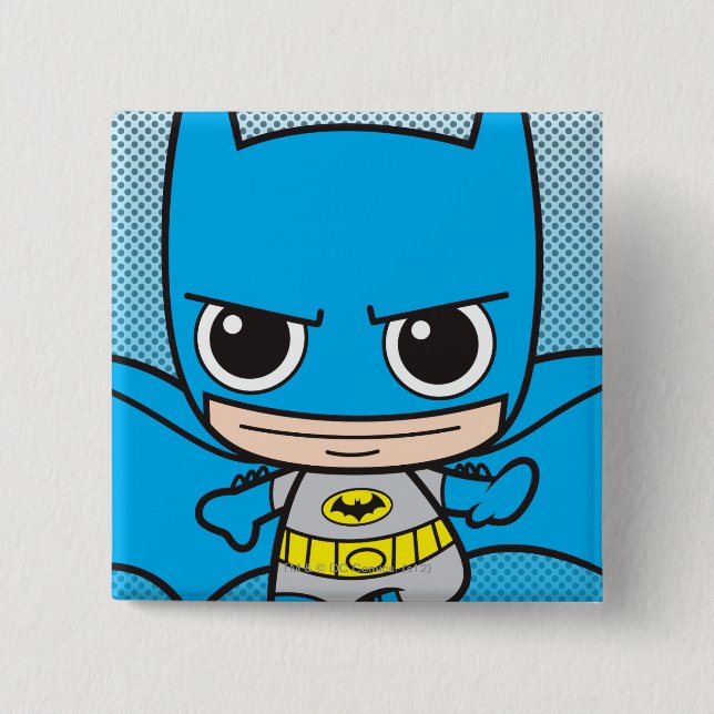 Mini Batman läuft Button (Vorderseite)