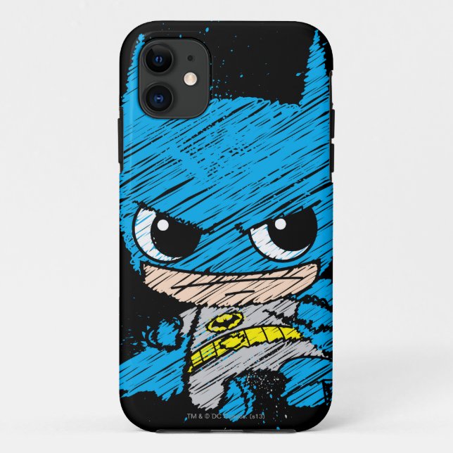 Mini Batman Sketch Case-Mate iPhone Hülle (Rückseite)