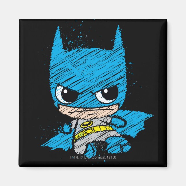 Mini Batman Sketch Magnet (Vorne)