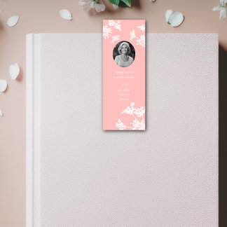 Mini-Begräbniskarte der weißen Wildblume Lesezeich Mini Visitenkarte