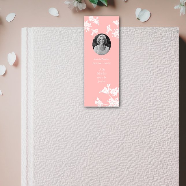 Mini-Begräbniskarte der weißen Wildblume Lesezeich Mini Visitenkarte (Von Creator hochgeladen)