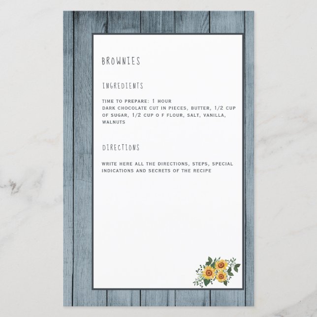 Mini-Binder-Organisator des Kochbuchs auf der Reze (Vorderseite)