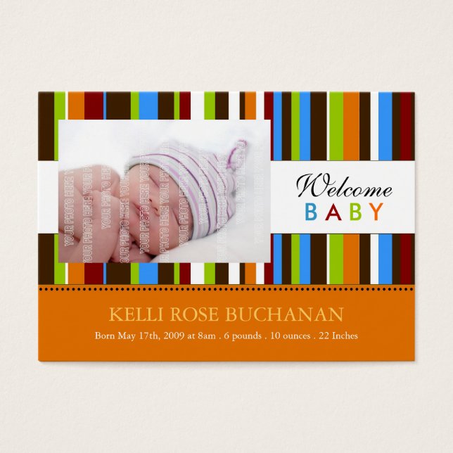 Mini Birth Announcement Cards (Vorderseite)