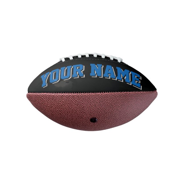 Mini BLACK BLUE SILVER GRAU Personalisiert Footbal Football (Gedreht 270)