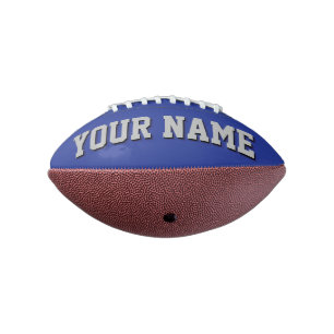 Mini-BLAU- UND SILVER-Grauer Personalisierter Fußb Football