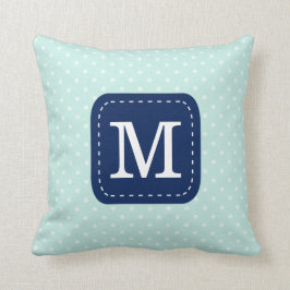 Mini Blue Polka Dot Muster mit benutzerdefiniertem Kissen