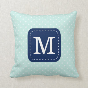 Mini Blue Polka Dot Muster mit benutzerdefiniertem Kissen
