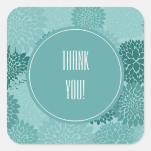 Mini-Blume Quadratischer Aufkleber