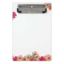 Mini-Blumen-Clipboard mit farbenfrohen Blüten