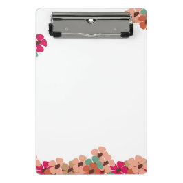 Mini-Blumen-Clipboard mit farbenfrohen Blüten Mini Klemmbrett