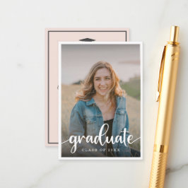 Mini Blush Beige Foto Abschluss Einladung