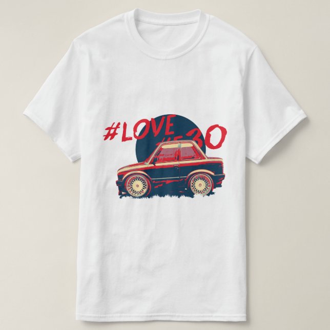 Mini-BMW E30 T-Shirt (Design vorne)
