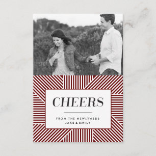 Mini Bold Holiday Verlobung, Red Foto Card Dankeskarte