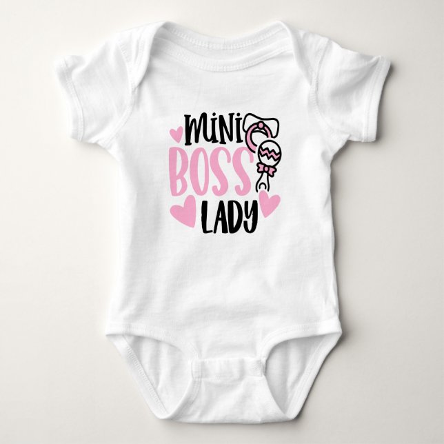 Mini Boss Lady Baby Strampler (Vorderseite)