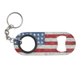 Mini Bottle Opener Schlüsselanhänger - USA Flag Mini Flaschenöffner