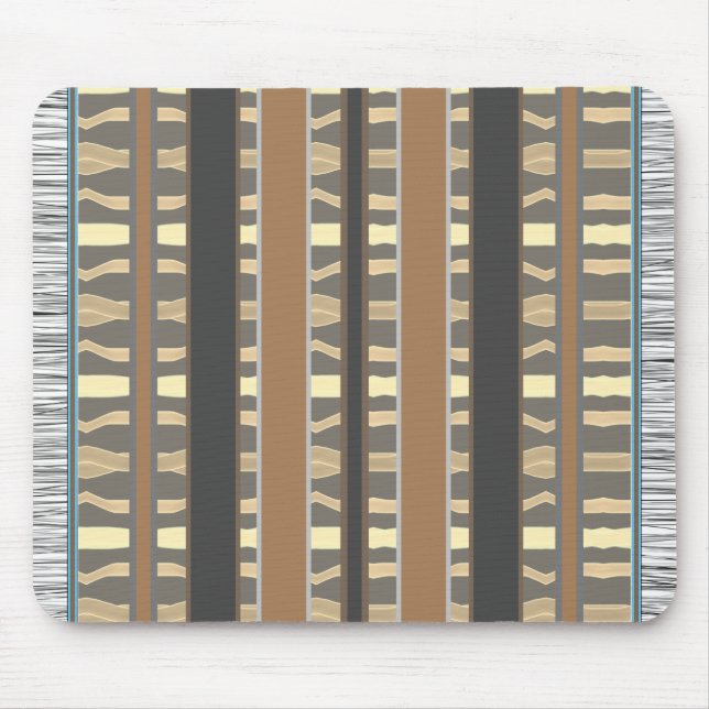 Mini Brown und Grau Rug Stil Mousepad (Vorne)