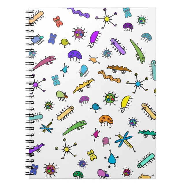 Mini Bugs und Mini Biester Notizblock (Vorderseite)