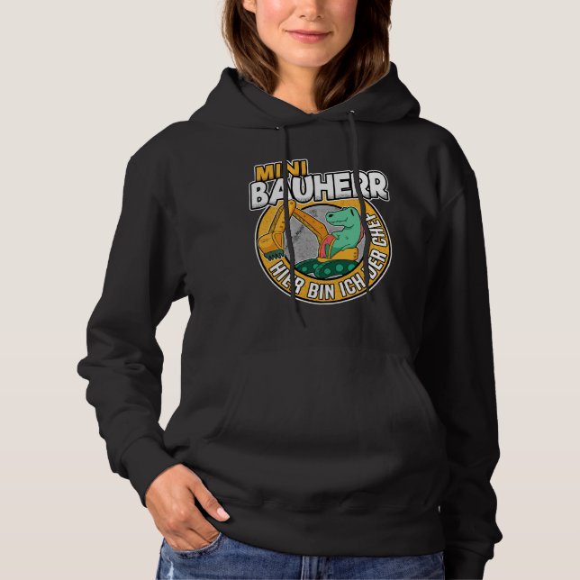 Mini Builder Dino Digger Baumaschinen Con Hoodie (Vorderseite)