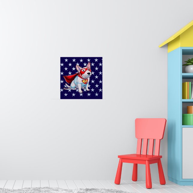 MINI BULL TERRIER POSTER (Kinderzimmer 1)