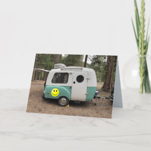 MINI CAMPER TRAILER - GLÜCKLICHE BIRTHDAKARTEN KARTE