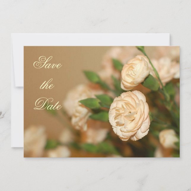 Mini Carnation Save the Date/Einladung Date (Vorderseite)