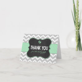 Mini Chalkboard Baby Duschgeschenk Dankeschön Noti Dankeskarte