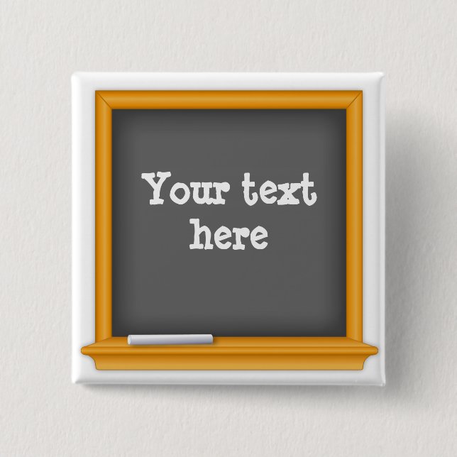 Mini-Chalkboard individuell einstellbar Button (Vorderseite)