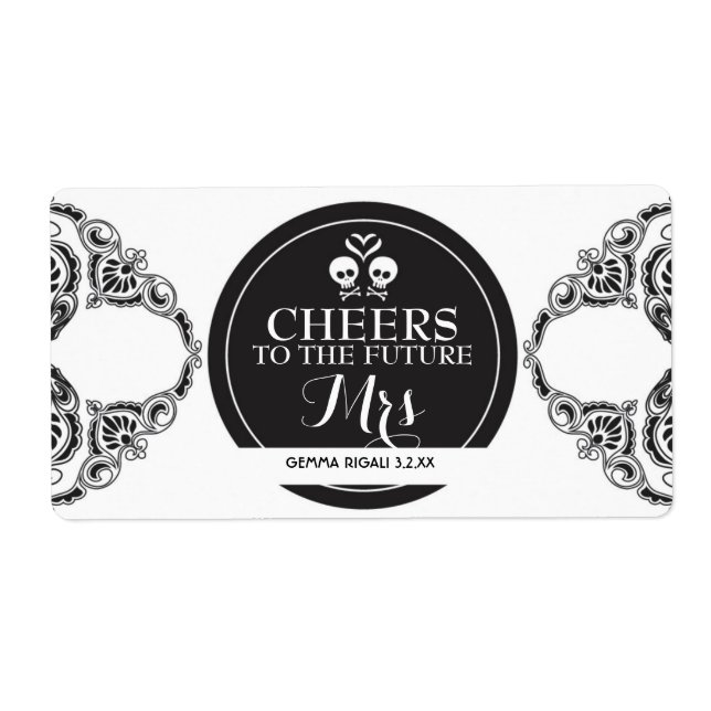 Mini Champagne Label Brautparty Gevor (Vorne)