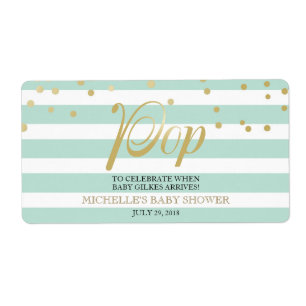 Mini Champagne Label Gender Neutral Baby Dusche