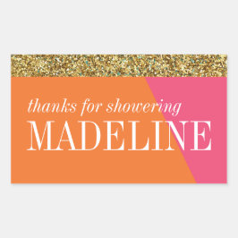 Mini-Champagner, Mini-Weinetikett, Brautparty Rechteckiger Aufkleber