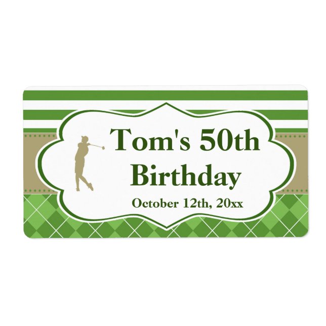 Mini-Champagner-Weinflasche mit goldgelbem Gold (Vorne)