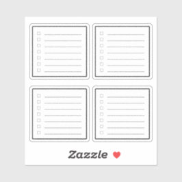 Mini Checklist Planner Aufkleber
