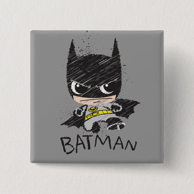 Mini Classic Batman Sketch Button (Vorderseite)